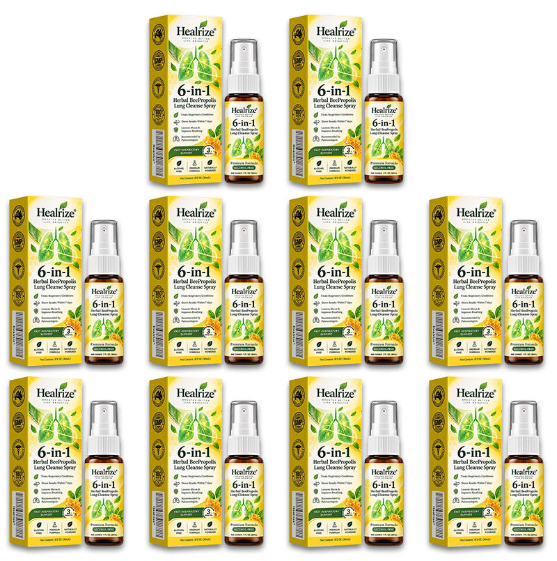 🫁✅🐝🇦🇺 Official Store:Healrize® 6-in-1 Herbal BeePropolis Lung Cleanse Spray(👨⚕️Directly acts on COPD, asthma, chronic bronchitis (CB), respiratory infections, lung cancer, sinusitis, and other conditions🫁)