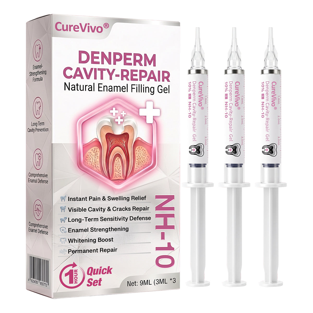 🇦🇺🦷👩‍⚕️CureViVo® DenPerm Cavity-Repair Natural Enamel Filling Gel👍