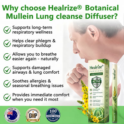 𝐀𝐔 𝐎𝐰𝐧𝐞𝐝 𝐚𝐧𝐝 𝐎𝐩𝐞𝐫𝐚𝐭𝐞𝐝✅ 𝐇𝐞𝐚𝐥𝐫𝐢𝐳𝐞® 𝐁𝐨𝐭𝐚𝐧𝐢𝐜𝐚𝐥 𝐌𝐮𝐥𝐥𝐞𝐢𝐧 𝐋𝐮𝐧𝐠 𝐂𝐥𝐞𝐚𝐧𝐬𝐞 𝐃𝐢𝐟𝐟𝐮𝐬𝐞𝐫(🫁Cough, Pharyngitis, shortness of breath, sputum, stuffy nose, bronchitis, bronchitis, allergy symptoms, lung discomfort)🔥
