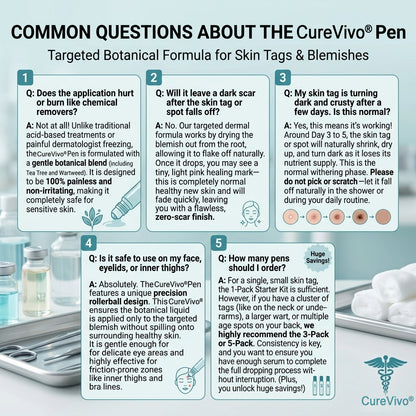 🇦🇺👩‍⚕️👍CureVivo® 7-𝐷𝑎𝑦 𝗧𝐚𝐠 & 𝗦𝗽𝐨𝐭 𝐄𝐫𝒂𝒔𝒆𝒓✅🎁(Zero Pain, Zero 𝐒𝐜𝐚𝒓𝒔 Rollerball)