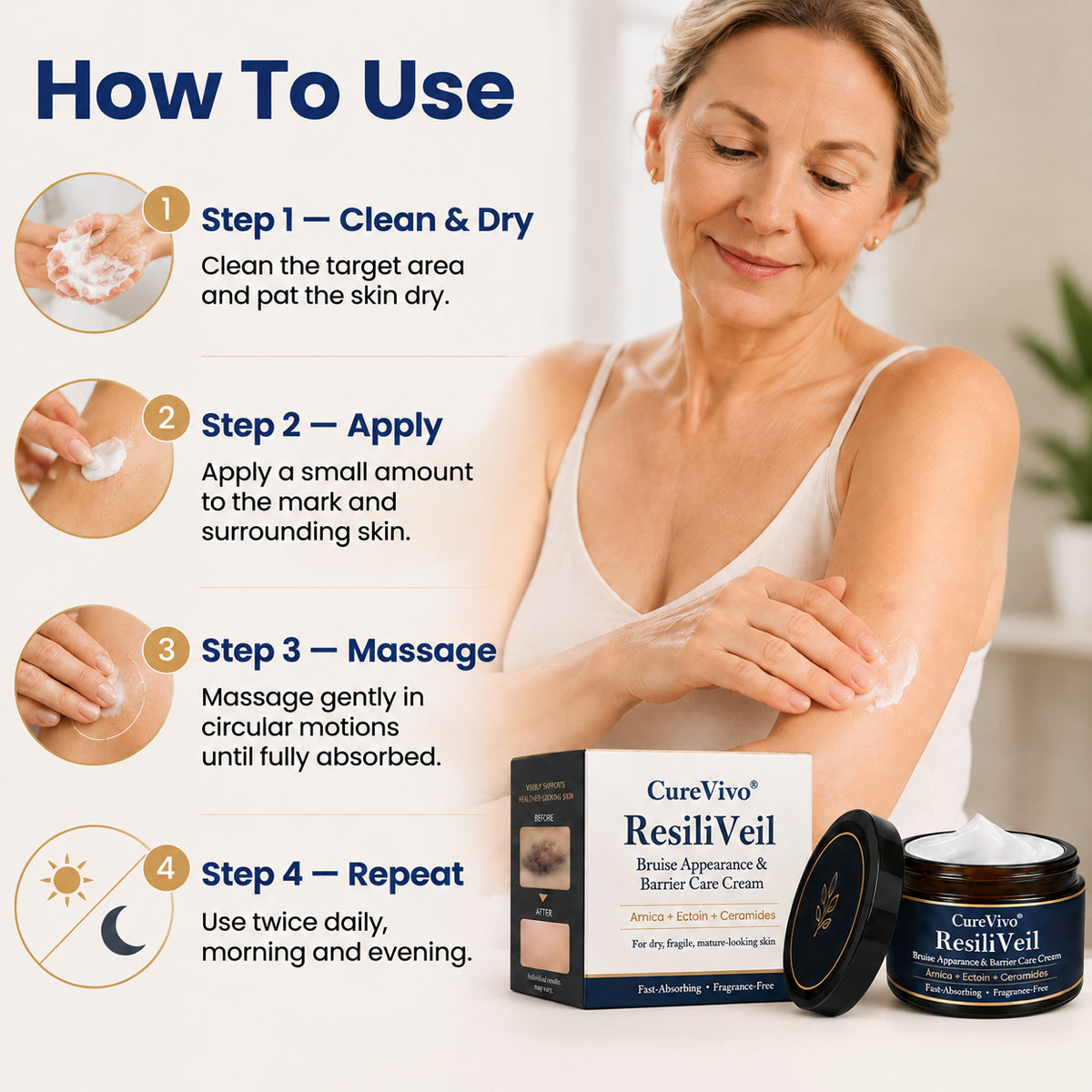 CureVivo® ResiliVeil Bruise Appearance Barrier Care Cream🔥👍