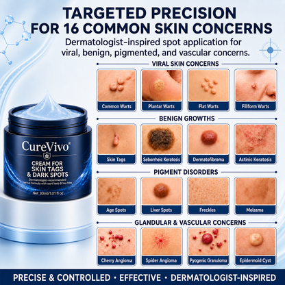 👍𝗖𝘂𝗿𝗲𝗩𝗶𝘃𝗼® 𝟕-𝐃𝐚𝐲 𝐒𝐤𝐢𝐧 𝐓𝐚𝐠 & 𝐒𝐩𝐨𝐭 𝐑𝐞𝐦𝐨𝐯𝐚𝐥 𝐂𝐫𝐞𝐚𝐦 (𝐏𝐚𝐢𝐧𝐥𝐞𝐬𝐬 𝐅𝐨𝐫𝐦𝐮𝐥𝐚 – 𝐍𝐨 𝐒𝐜𝐚𝐫𝐬)